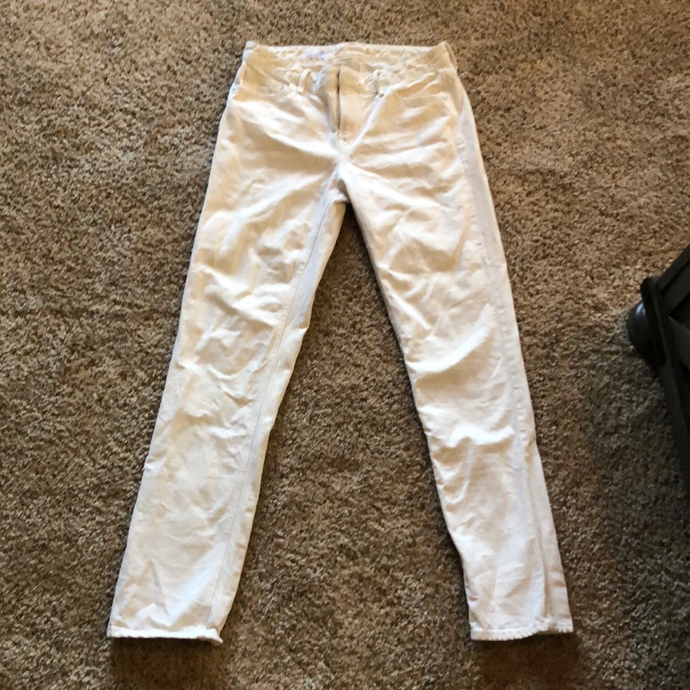 White straight Gap jeans